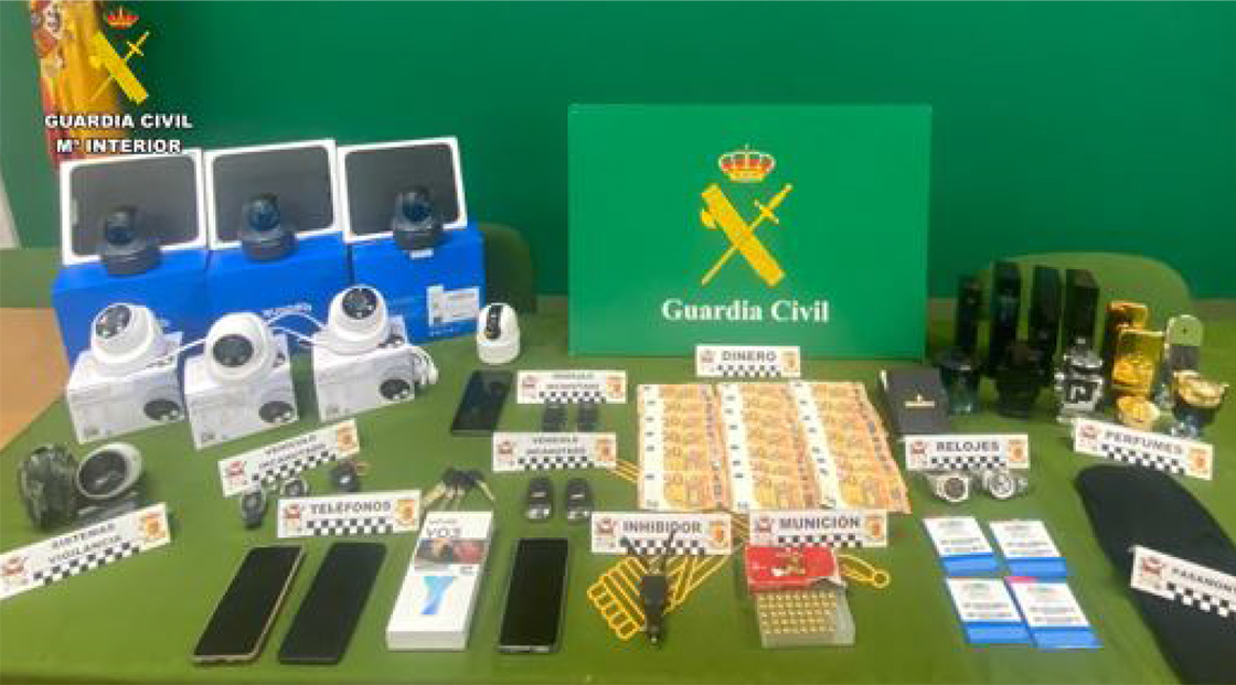 02 OCTUBRE 2025 La Guardia Civil desarticula un peligroso entramado delincuencial por la comision de numerosos delitos