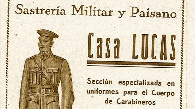 Anuncio sastreria uniformes carabineros