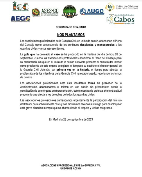 COMUNICADO CONJUNTO