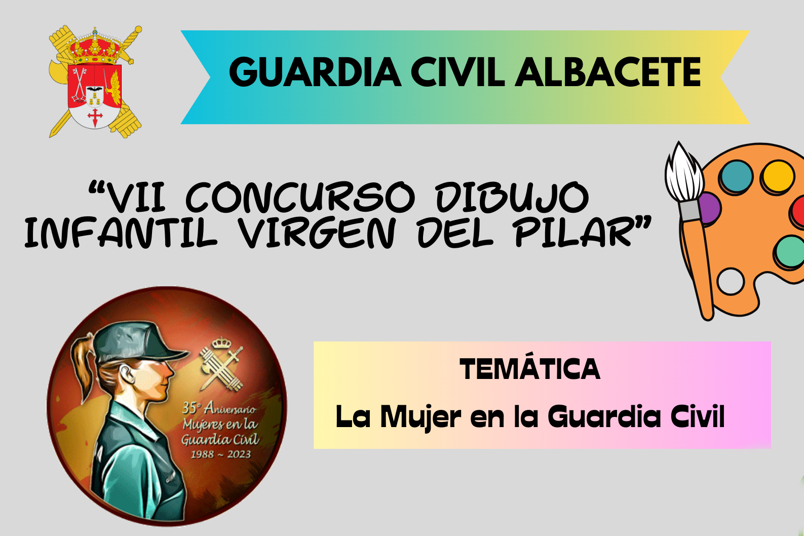 Cartel VII Concurso de Dibujo Infantil Guardia Civil 2