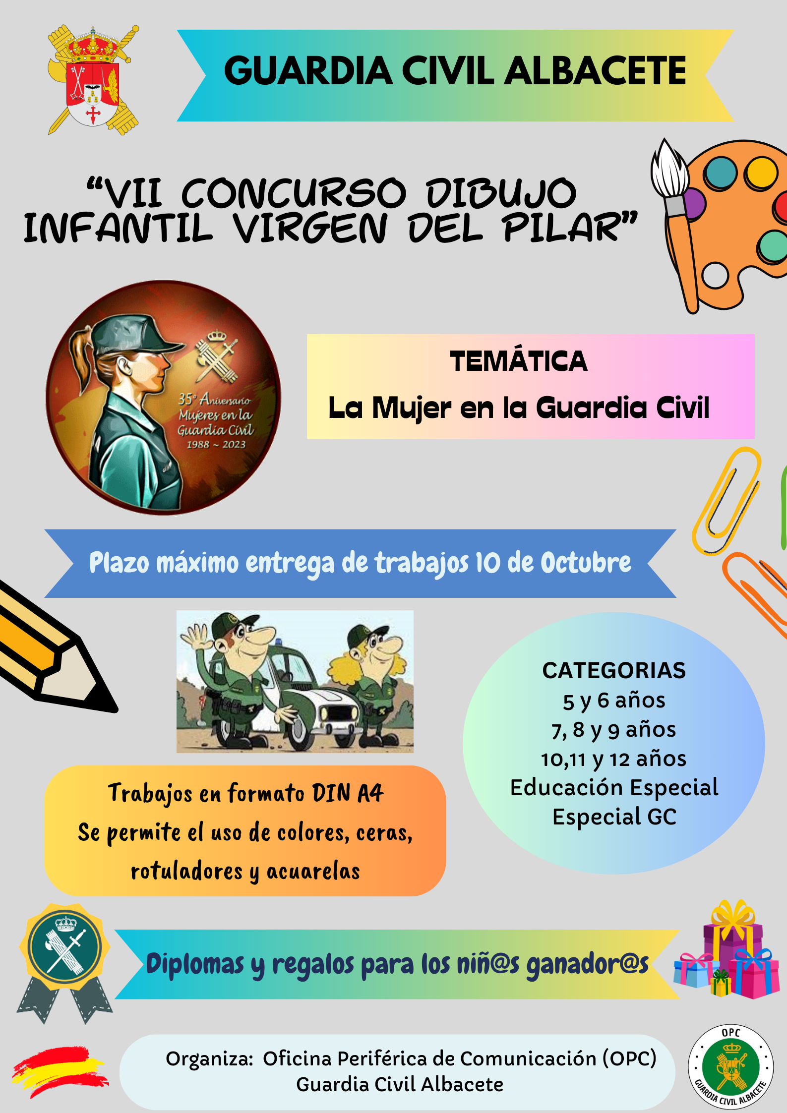 Cartel VII Concurso de Dibujo Infantil Guardia Civil