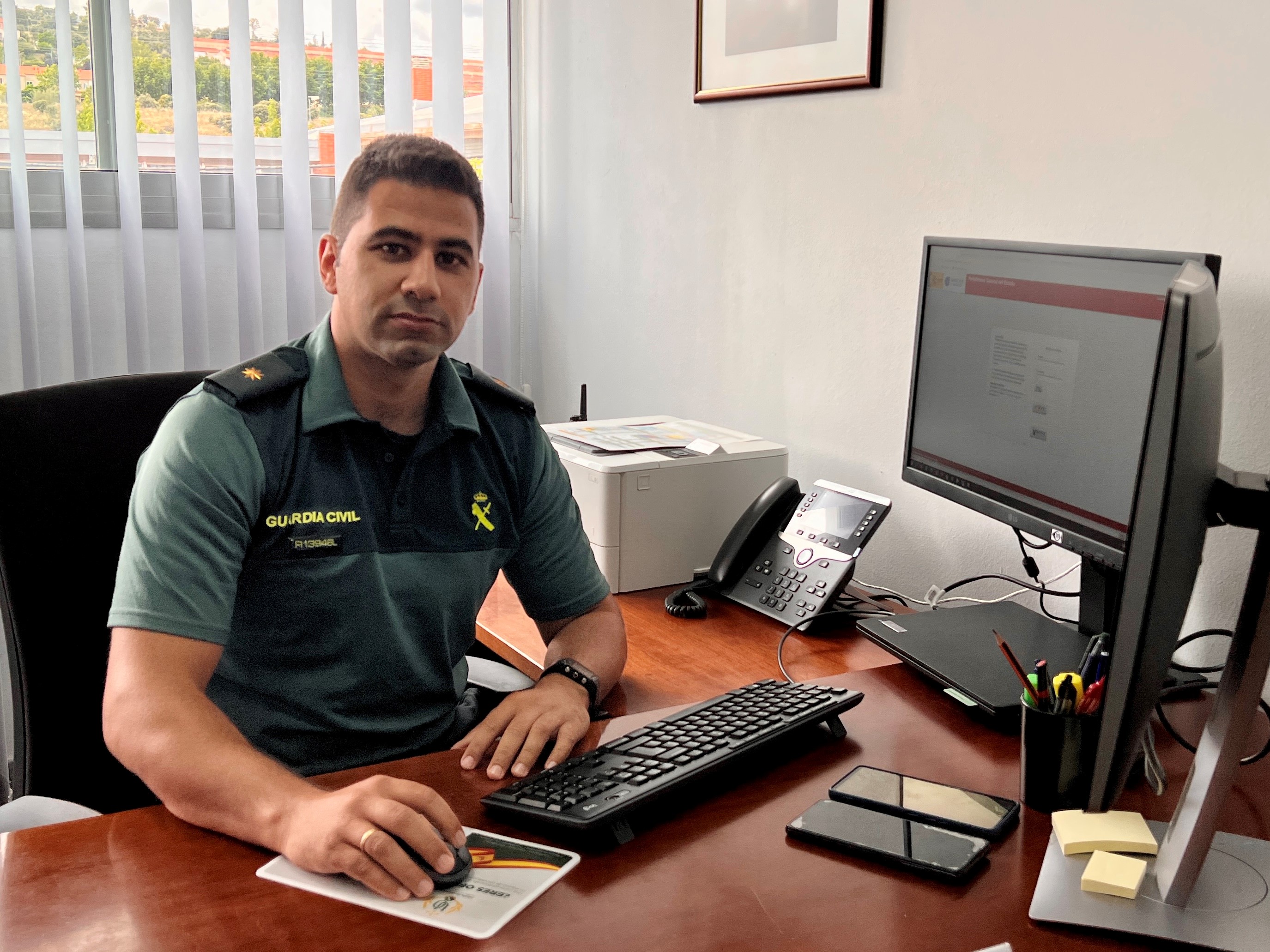 Comandante Sergio Guzmán Jefe de Personal y Apoyo de la Comandancia de la Guardia Civil de Cáceres