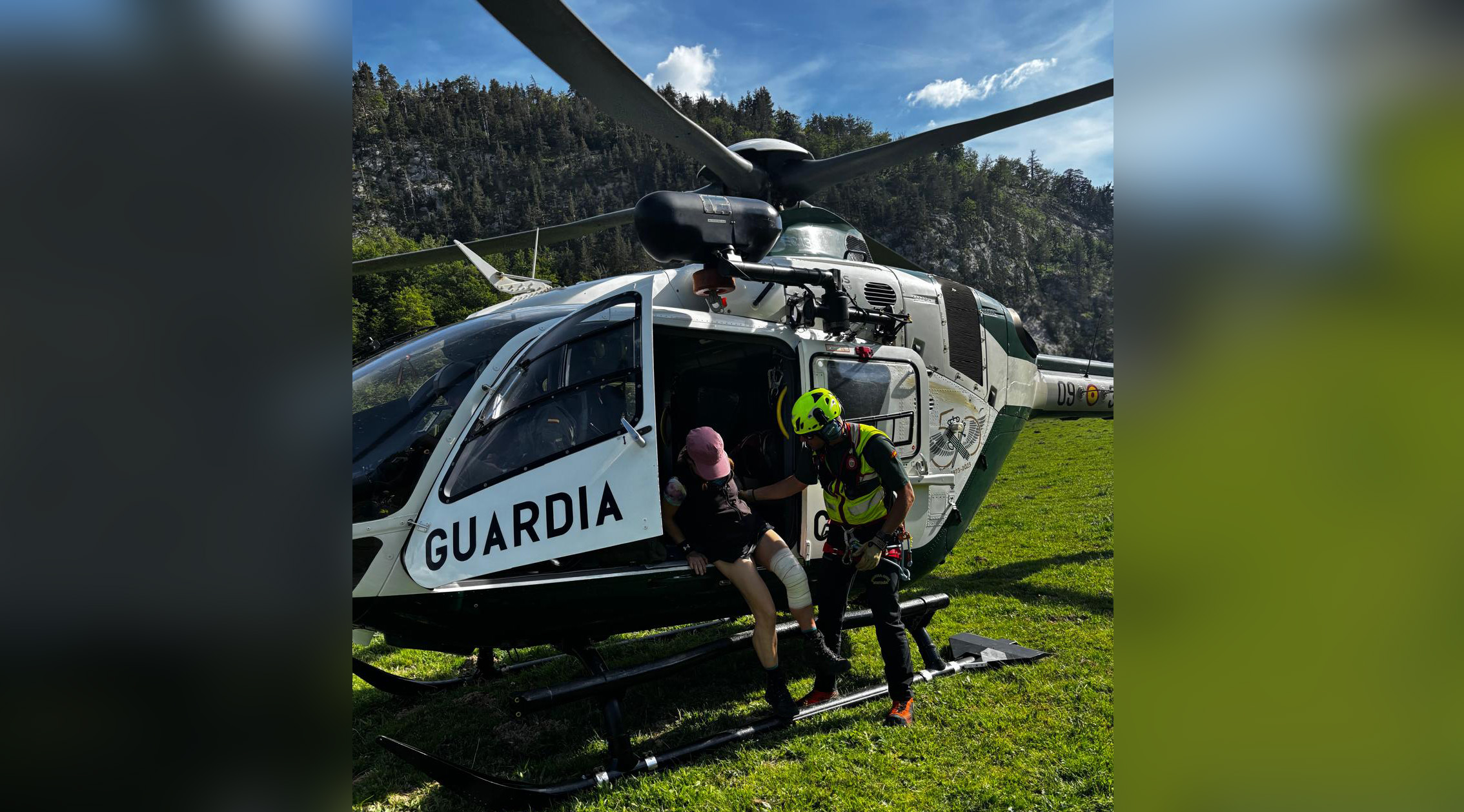 Foto rescate senderista Pico Petrechema. 23 mayo