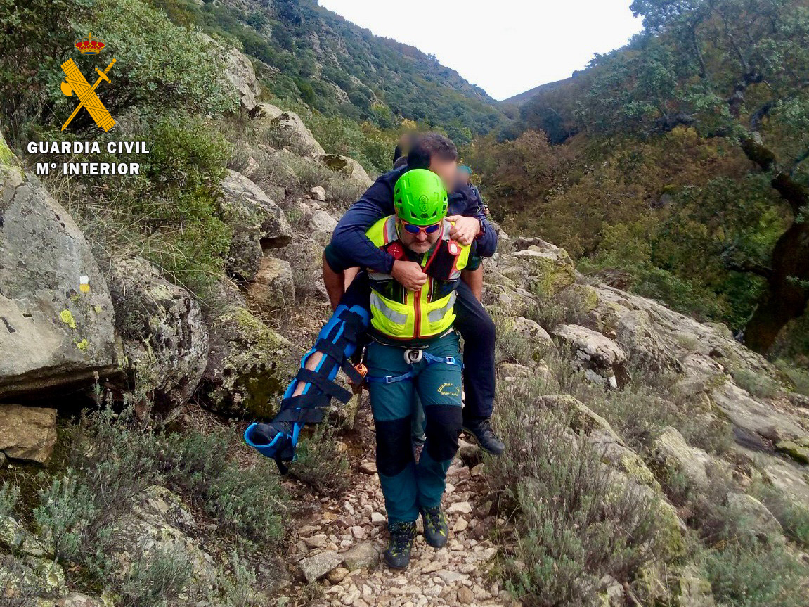 Rescate senderista en Jerte
