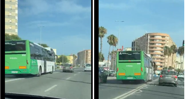 conduccion temeraria autobus urbano