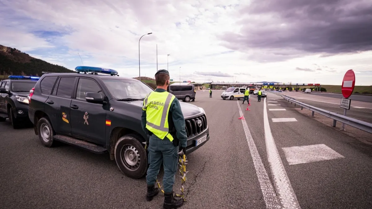 control de carretera de la guardia civil