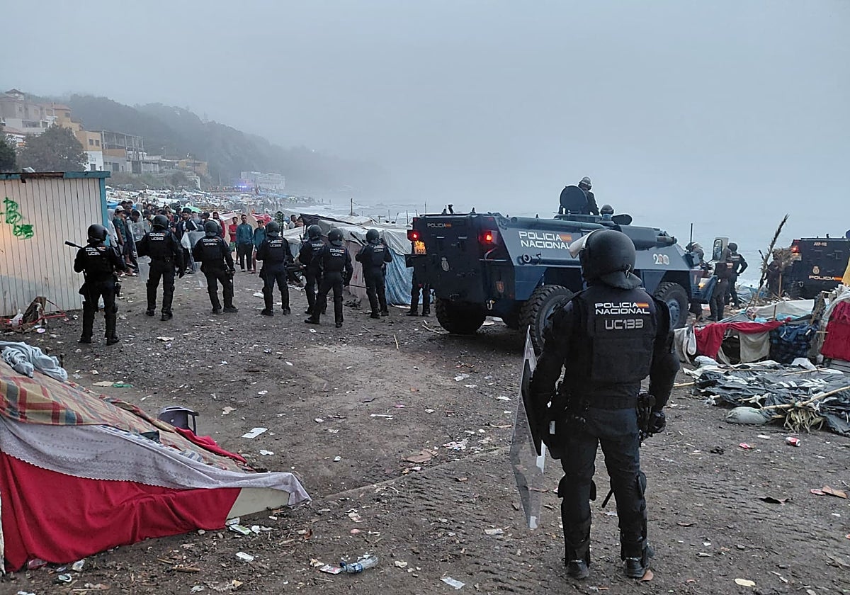desalojo policia nacional el trampolin