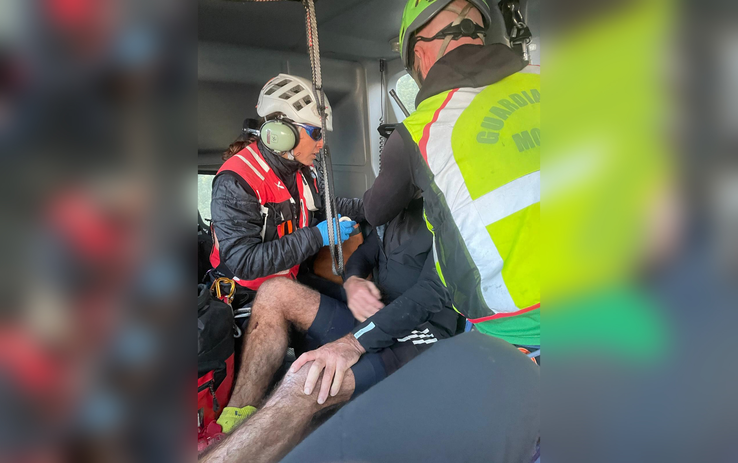foto rescate ciclista