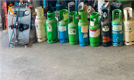 guardia civil aprhension gases fluorados