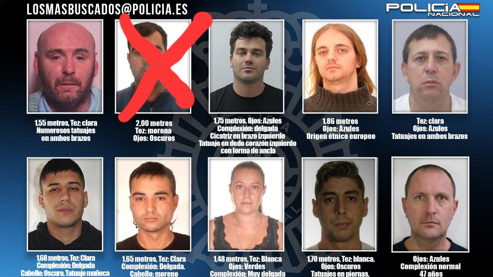 imagen de los fugitivos mas buscados por la policia nacional