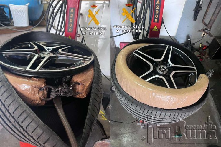 interceptan hachis cuatro ruedas mercedes