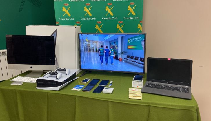 material incautado por la guardia civil