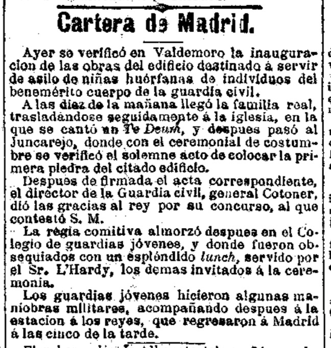 noticia colegio huerfanos GC