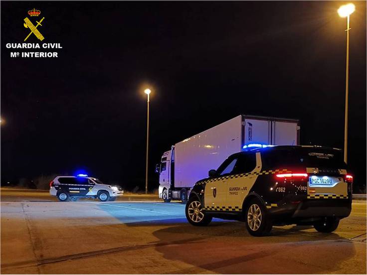 trafico camionero detenido