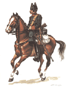 Guardia Civil de Caballería en uniforme de servicio